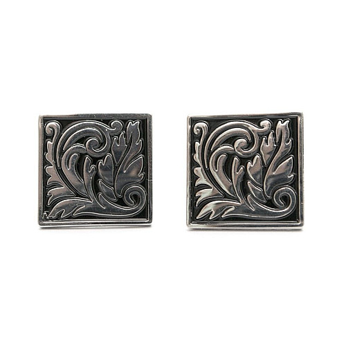 Запонки квадратные с узором ZPH-1139