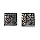 Запонки квадратные с узором ZPH-1139