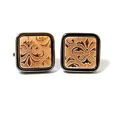 Запонки квадратные с узором ZPH-1147