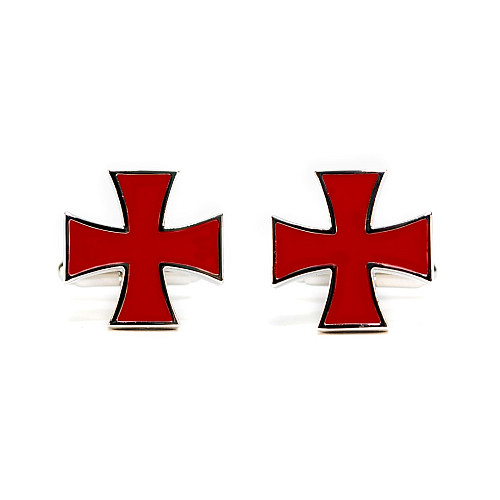 Запонки Gofin красный крест ZPH-1195