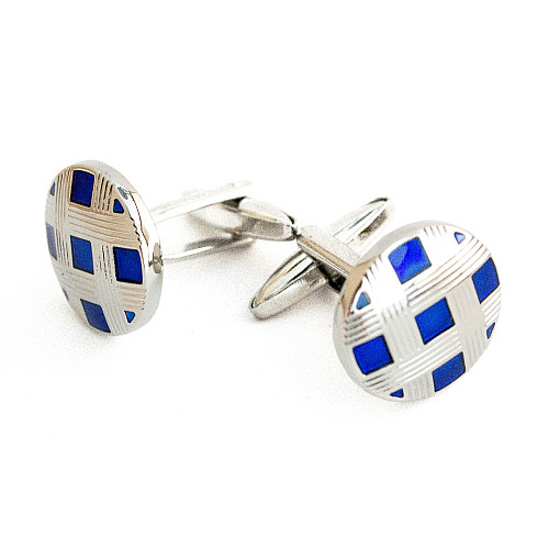 Запонки круглые в клетку ZPH-1200