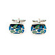 Запонки зелено-лазурні ZPH-1202