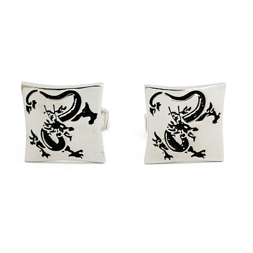 Запонки квадратні з драконом ZPH-1207