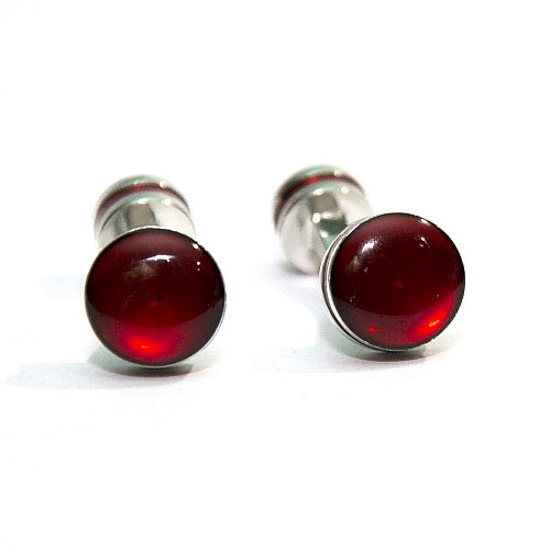 Запонки Круглые красные ZPH-1246