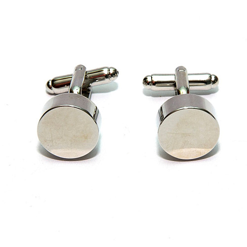 Круглі сріблясті запонки ZPH-1250