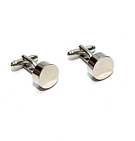 Круглые серебристые запонки ZPH-1250