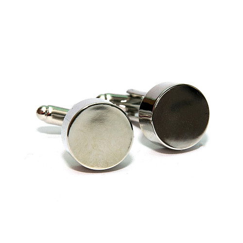 Круглі сріблясті запонки ZPH-1250