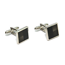 Квадратные запонки с черными квадратиками ZPH-1252
