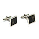 Квадратные запонки с черными квадратиками ZPH-1252