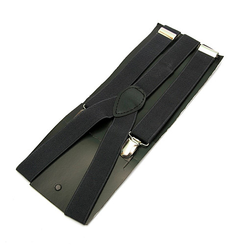 Підтяжки для брюк темно-сірі однотонні PB-4327