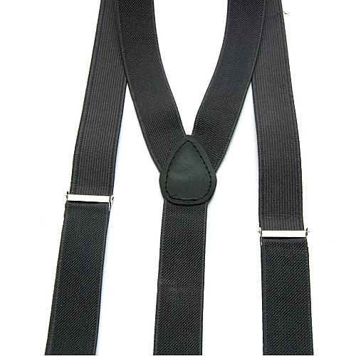 Підтяжки для брюк темно-сірі однотонні PB-4327