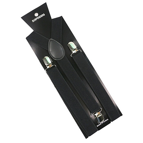 Черные узкие подтяжки 2,5 см PB-4342