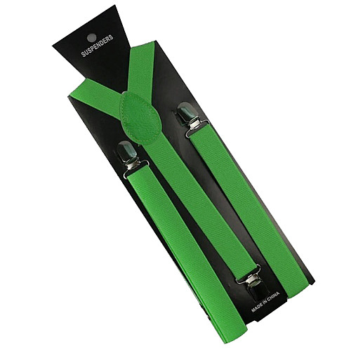 Зеленые узкие подтяжки PB-4343