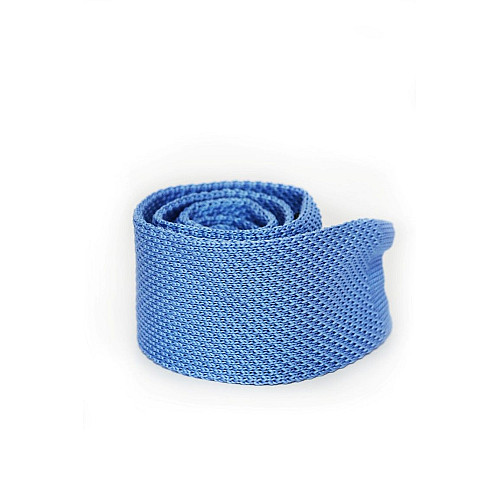 Галстук вязаный голубой TK-33-11