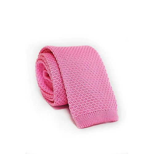 Галстук вязаный розовый TK-33-18