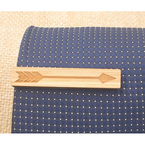 Деревянный зажим для галстука со стрелой ZAG-9028