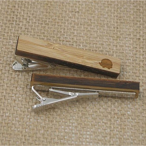 Деревянный зажим для галстука с ёжиком ZAG-9033