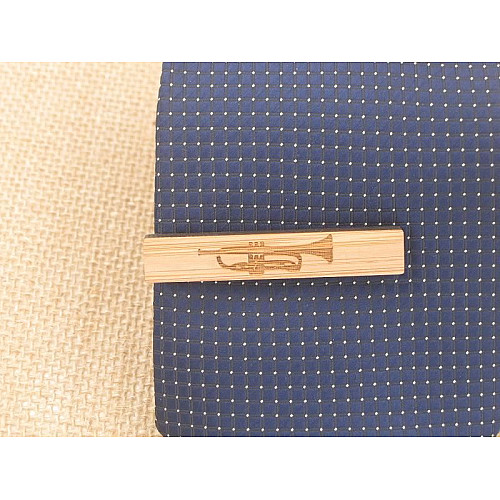 Дерев’яний затискач для краватки з нотами ZAG-9059