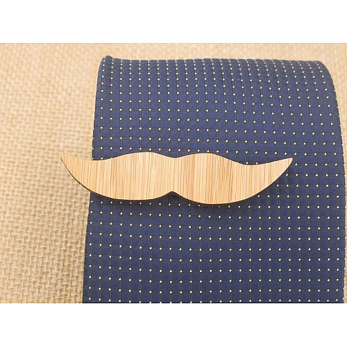 Деревянный зажим для галстука в виде усов ZAG-9071