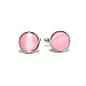 Круглі запонки Gofin рожеві однотонні ZPHS-3124
