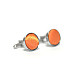 Круглі запонки Gofin помаранчеві однотонні ZPHS-3130