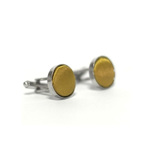 Запонки Оливкові однотонні ZPHS-3137