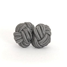 Запонки Серые тканевые ZPHS-3140