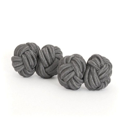 Запонки Серые тканевые ZPHS-3140