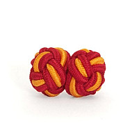 Запонки Жовто-Червоні тканинні ZPHS-3141