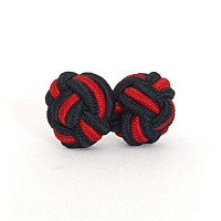 Запонки Синьо-Червоні тканинні ZPHS-3148