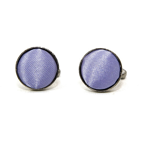 Круглые запонки Gofin сиреневые однотонные ZPHS-3152