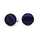 Круглые запонки Gofin темно-фиолетовые однотонные ZPHS-3154