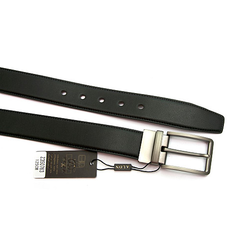 Двусторонний кожаный ремень коричневый-черный Z-351270-269