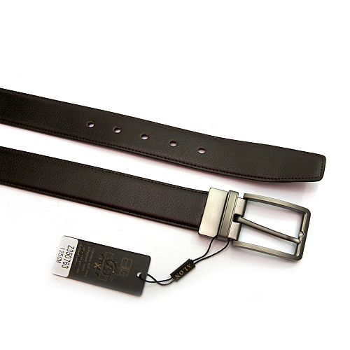 Двусторонний кожаный ремень коричневый-черный Z-351270-269