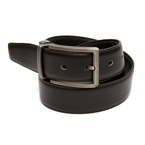 Двусторонний кожаный ремень коричневый-черный Z-351270-269