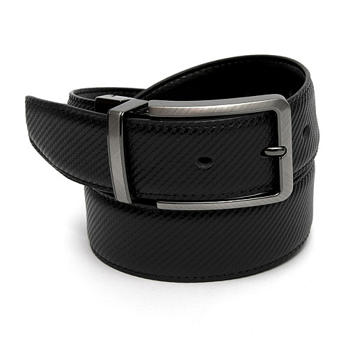 Чорний двосторонній шкіряний ремінь Z-350845