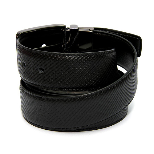 Чорний двосторонній шкіряний ремінь Z-350845