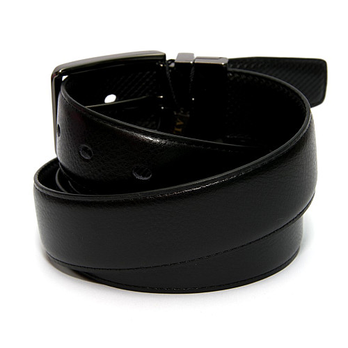 Чорний двосторонній шкіряний ремінь Z-350845