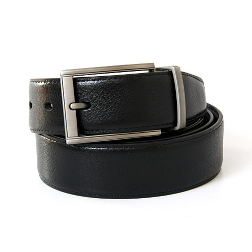 Двосторонній чоловічий чорний-синій шкіряний ремінь Z-351210-177