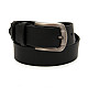Подовжений чоловічий чорний шкіряний ремінь для брюк 3,5 см RGB-4205