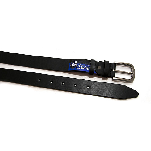 Подовжений чоловічий чорний шкіряний ремінь для брюк 3,5 см RGB-4205