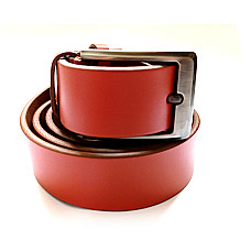 Шкіряний світло-коричневий чоловічий ремінь класичний 3,5 см RGB-4301