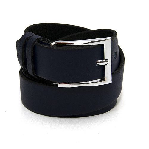 Детский темно-синий классический кожаный ремень RGD-32001