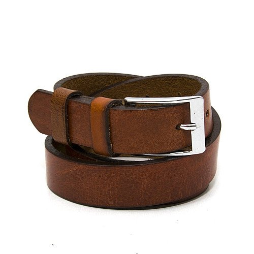 Дитячий світло-коричневий класичний шкіряний ремінь RGD-32003