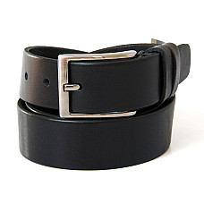 Чорний класичний чоловічий шкіряний ремінь для брюк 3,5 см RGB-4200