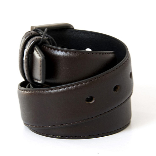 Темно-коричневый мужской классический кожаный ремень для брюк 3,5 см RGB-4203