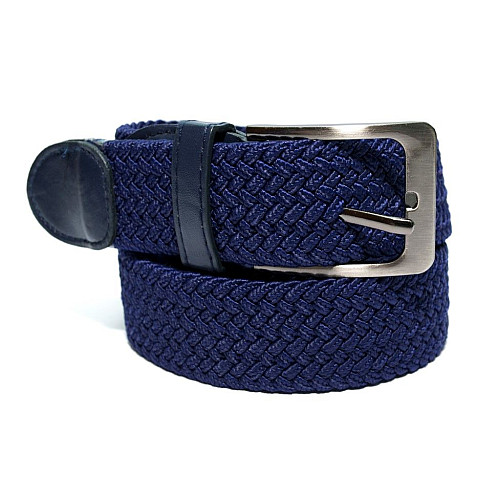 Синій стрейчевий ремінь в зігзаг RGN-2133