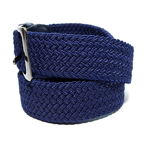 Синій стрейчевий ремінь в зігзаг RGN-2133