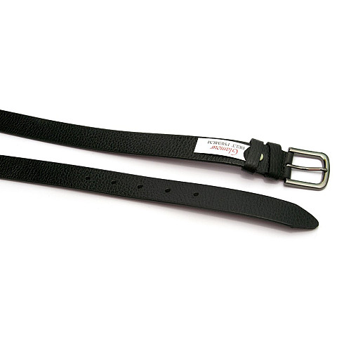 Кожаный узкий женский черный ремень RGND-7171