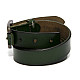 Шкіряний вузький жіночий темно-зелений ремінь RGND-7172